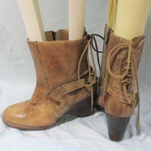 BED STU 4600 Rustic Steampunk LEATHER Ankle BOOTS Bootie Bench Made 10